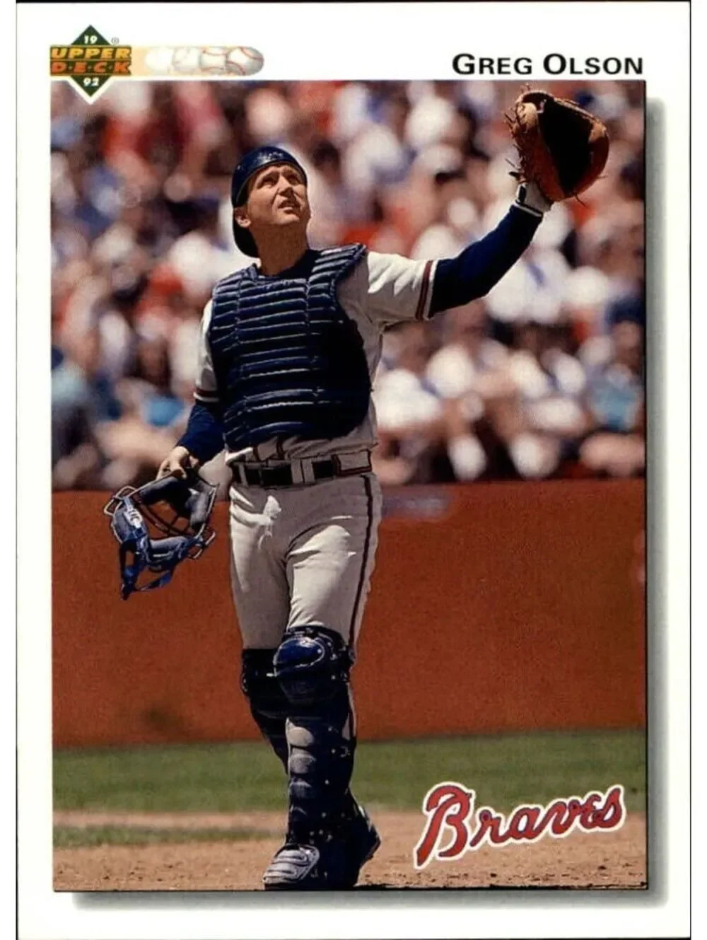 Greg Olson 1992 Upper Deck MLB #189 Baseball Card Atlanta Braves